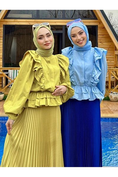 Modamorfo Плисирана пола с еластична талия