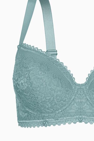 Wonna Πράσινο δαντελένιο σουτιέν - χωρίς επένδυση - 2494