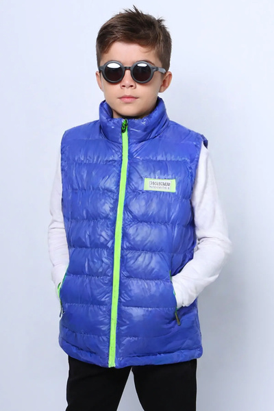 HÇM Boys' Puffer Vest Solid Color with Zipper Pockets E16 Hcm00324