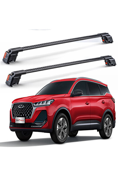 Thunder Chery Tıggo 7 Pro Max Kilitli Ara Atkı Taşıyıcı Tavan Barı Siyah