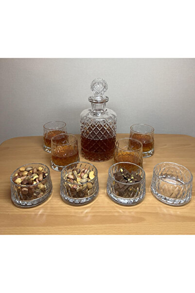 FAYA HOME Paşabahçe Leafy 9 Parça Viski Sürahi Karaf Seti