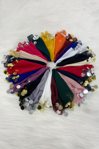 ZEYMERADE Mixed Color Chiffon Halay Handkerchief 10 Pieces, Bride Groom Wedding Henna Circumcision Promise Engagement Bride Gift