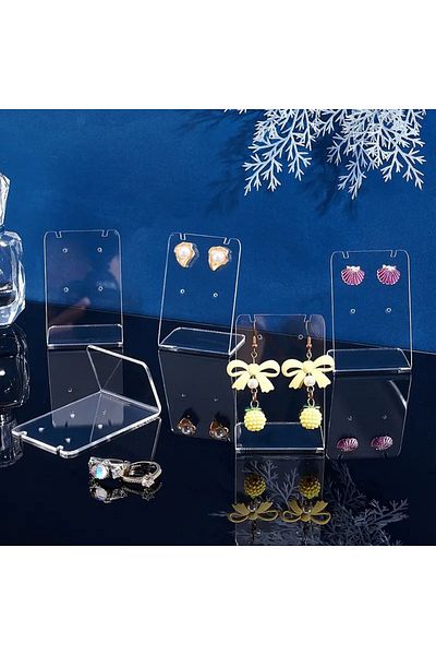 Pleksi Marketi Transparent Jewelry Stand Earrings