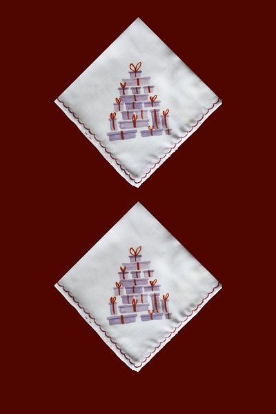 Mita Concept Double Linen Christmas Concept Napkin Set