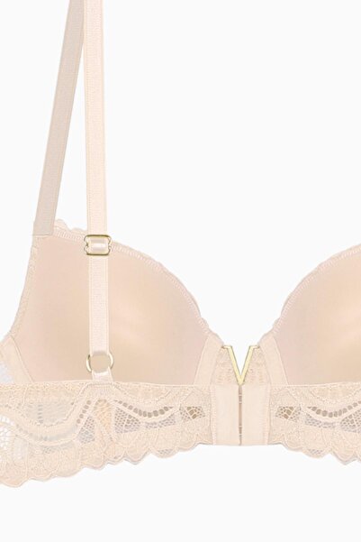 Wonna Anna Gold Αξεσουάρ Δαντελένιο Σετ Σουτιέν - Push Up - 2568 - Skin