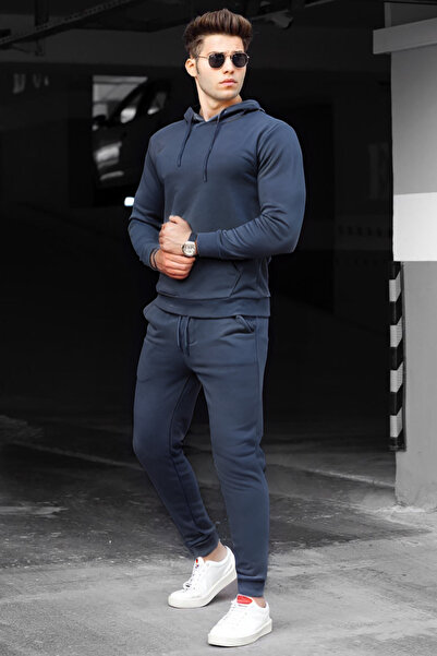 BayBayan Ανδρικό Trend Model 3 Thread Casual Oversize Σετ αθλητικής φόρμας