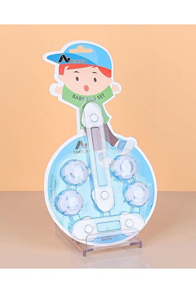 kidszone Protective Set of 3 for Baby - Socket Cover and Cabinet Lock