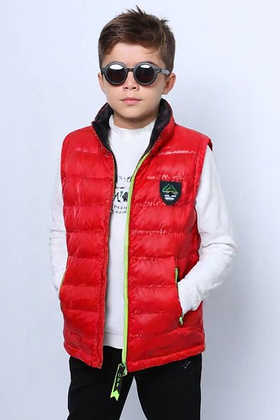 HÇM Boy's Inflatable Vest Solid Color Zipper Pocket E16 Hcm00324