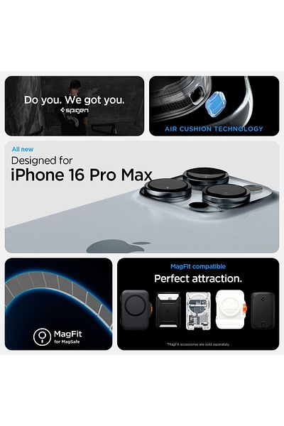 Spigen Spigen Ultra Hybrid MagFit designed for iPhone 16 Pro Max case [MagSafe compatible] (2024) - Neo One