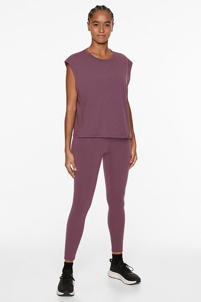 Oysho Cotton blend sleeveless seamless T-shirt