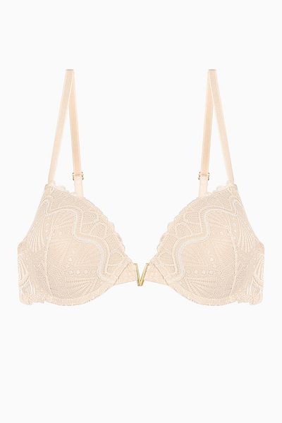 Wonna Anna Gold Αξεσουάρ Δαντελένιο Σετ Σουτιέν - Push Up - 2568 - Skin