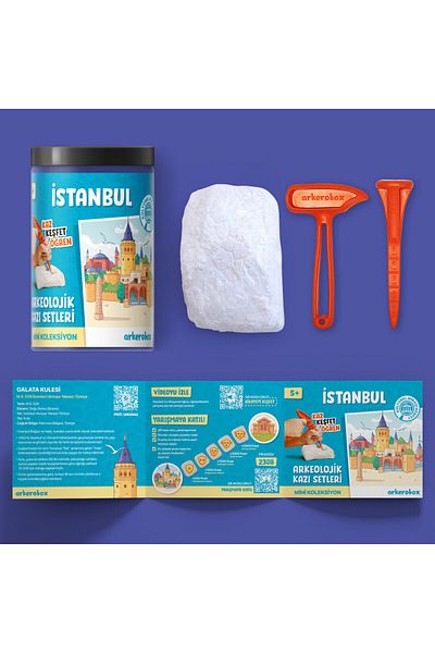 Arkerobox - Mini set arheologic educational si puzzle 3D, Istanbul, Turnul Galata