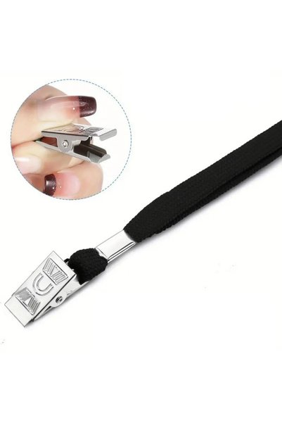 excarpin Black Metal Clip Collar Card Holder and Clear Card Holder