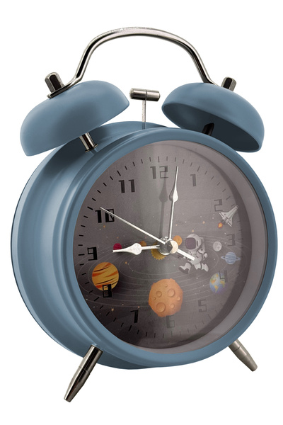 Coverzone Uzay ve Astronot Temalı Pilli Masa Saati Nostaljik ve Dekoratif Çal...