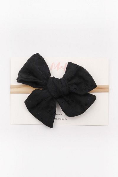 Le Mabelle Black Scallop Bow Girl's Hair Band