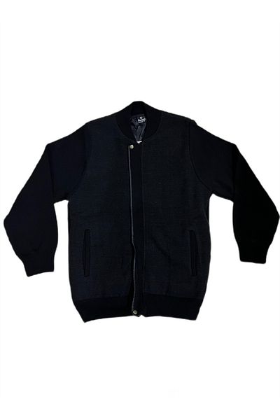 ÖZ KARDEŞLER Comfortable Fit Quality Armor Patterned Zippered Steel Knitted Coat