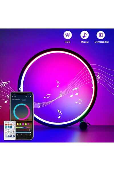 Asfal Kumandalı Masaüstü RGB Atmosfer Lambası Uygulama Kontrollü Dekoratif Le...