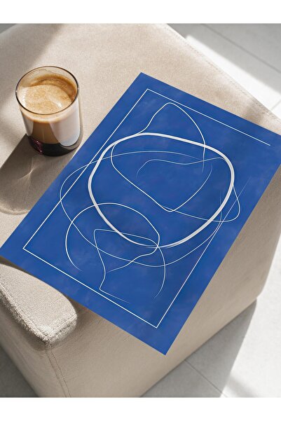 Postifull Poster fără cadru, poster de perete de calitate HD, seria Comfort, poster cu linii albastre abstracte, NR:108601