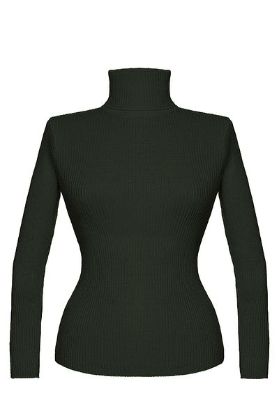 Sevitli Khaki Knitwear Turtleneck Badi