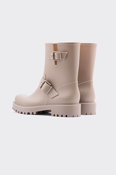 SHOEMARK Winter Beige Women's Rain Boots
