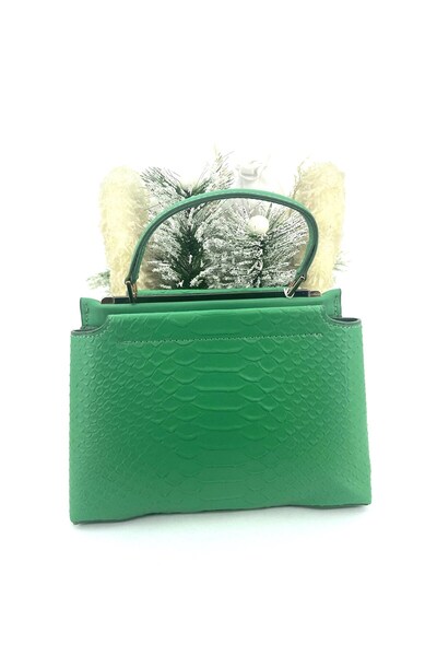 Seniorah Green Patterned Women's Bag with Strap