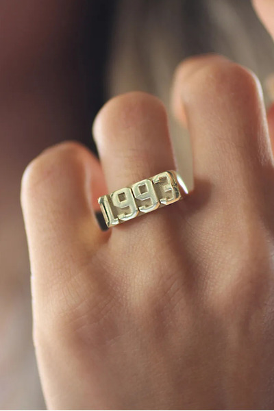 Glorria Kişiye Özel Rakamlı Gümüş Yüzük