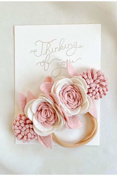Le Mabelle Floral Patterned Powder Row Hair Band