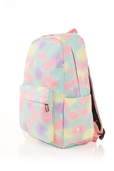 Ecrou 3 Pieces Colorful Pattern Green Dinner Bag, Pencil Case, Backpack