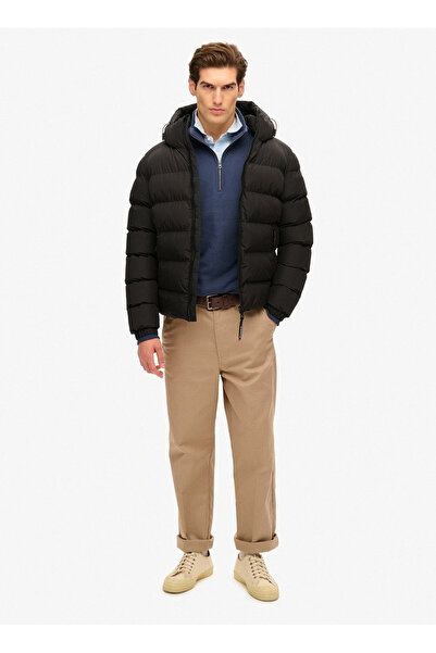 SUPERDRY Siyah Erkek Mont M5011912A02A_SPORTS PUFFER JACKET
