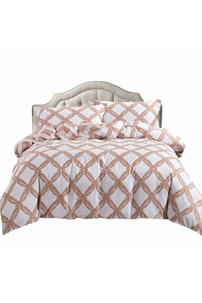 Donetella 4-Piece Printed Single Size Duvet Set 170x240 cm, Filler Not Included
