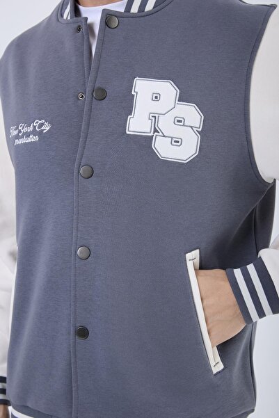 Polo State Мъжко основно яке за колеж с 3 прежди и дълъг джоб, опушено