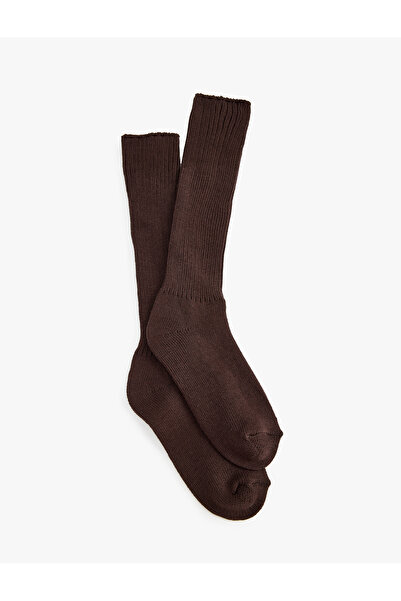 Koton Основни текстурирани дълги чорапи
