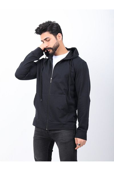 MERTEX Men's Sweatshirt - Front Zip, Kangaroo Pocket, Hoodie, 2 Thread Seasonal Comfortable Fit