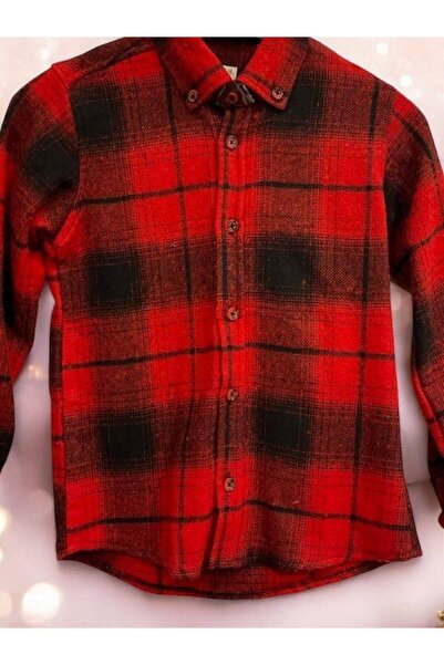 Zekids Erkek Çocuk Ekose Oduncu Gömlek