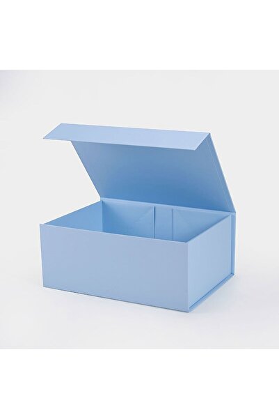 Home in Joy Hediye Kutusu M 24x17x10 cm  Mavi Lamine Mıknatıslı Kapak