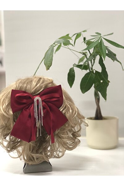 Bijutek Catarame mare din satin cu fundita de piatra