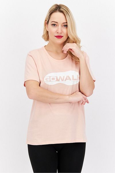 SKECHERS Women Sportwear Fit Brand Logo Training T-shirt, Pink