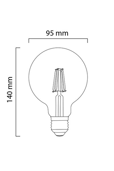ZMR G95 6w Rustik Flamanlı Ampul G95