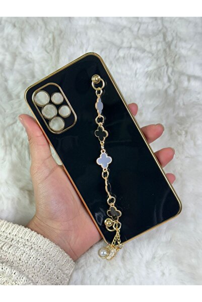 Vip Case Samsung Galaxy A13 - El Tutamaçlı Kir Tutmaz Silinebilir Parlak Kamera Korumalı Silikon Elçek