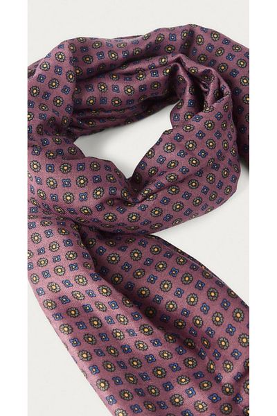 CROATE Wool Silk Printed Scarf