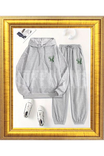 HOFFNUNG Full Hoodie 3 Thread New Mode 2 Thread Unisex Tracksuit Set