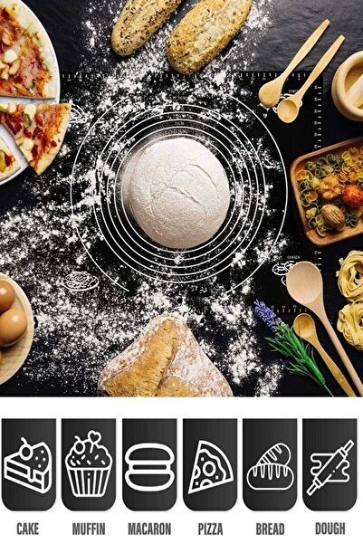 Rosemor حصيرة لف العجين من السيليكون، حصيرة عجن العجين المقاومة للحرارة، حصير...