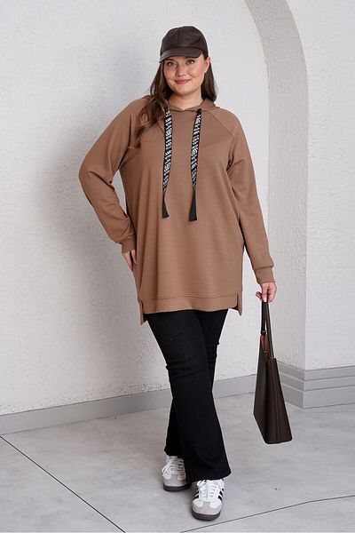 Büyük Moda Суитшърт с качулка от модал