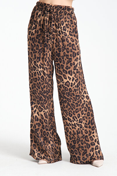 ensade Leopard Satin Trousers