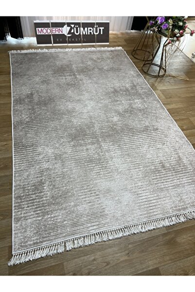 Zümrüt Ev Tekstil Dijital Baskılı Makinede Yıkanabilir Dot Taban Halı Narin Vizon