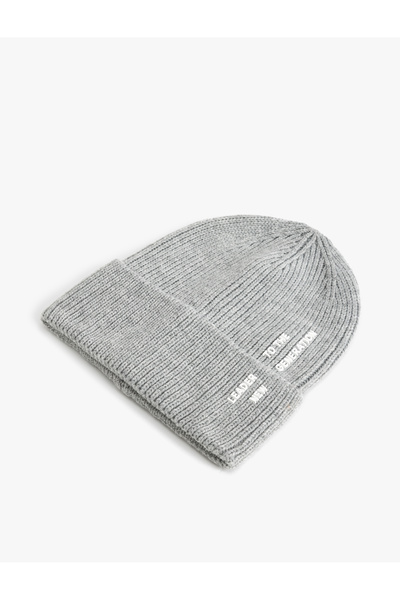 Koton Beret Layered Slogan Printed