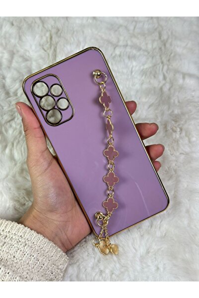 Vip Case Samsung Galaxy A13 - El Tutamaçlı Kir Tutmaz Silinebilir Parlak Kamera Korumalı Silikon Elçek