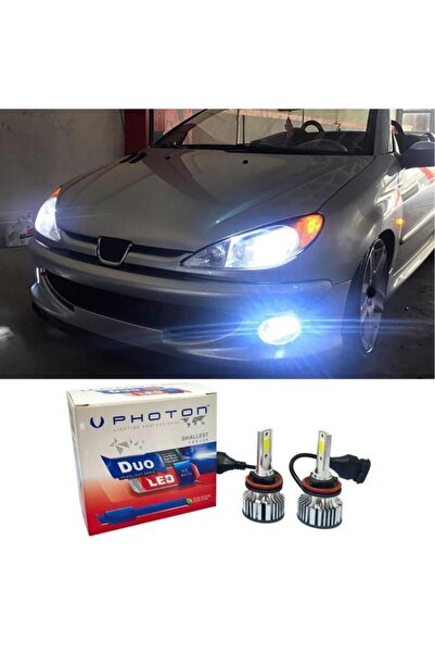 Photon Peugeot 206 Led Xenon Kısa Far Ampulü H7 Duo Yeni Seri Beyaz 2003+