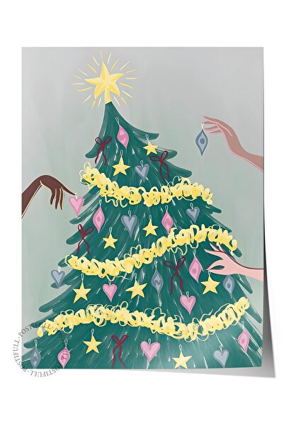 Postifull Poster de Anul Nou fără ramă, Decor de Anul Nou, Seria Comfort, Pos...