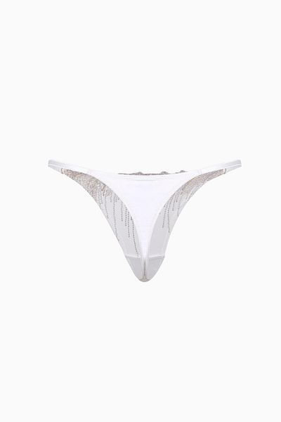 Wonna Glittery Embroidered String εσώρουχα - Ecru 2584